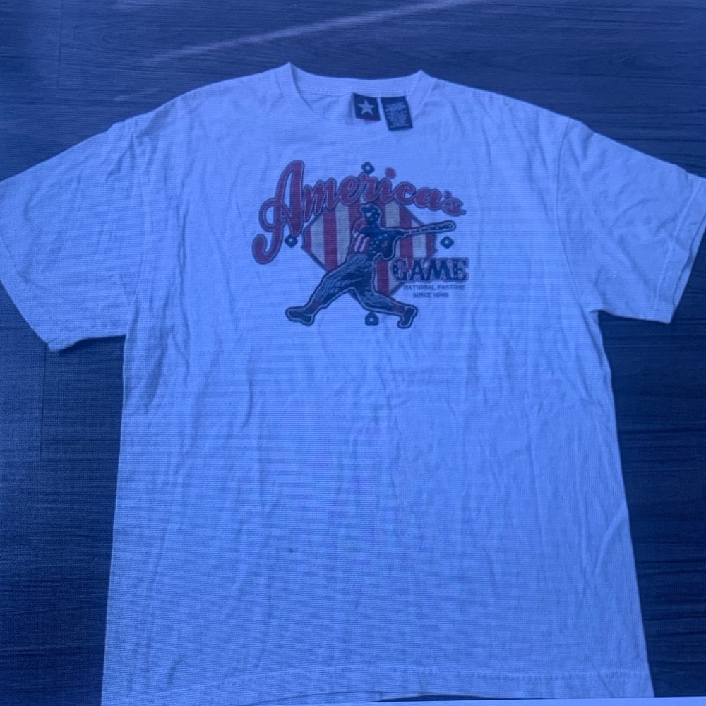 Men's White 'American Game' Graphic T-Shirt